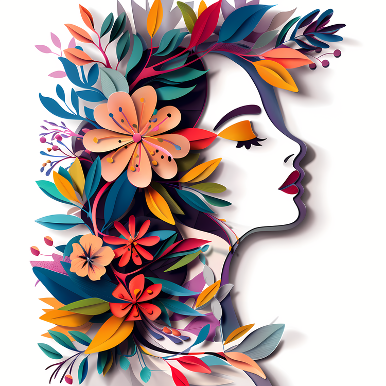Womens Day,Flower Art,Floral