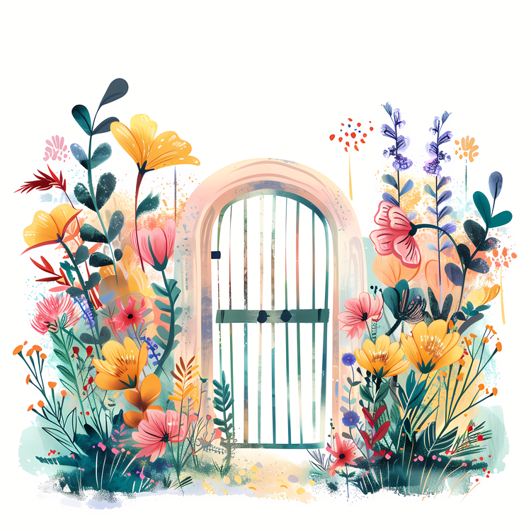 Spring Garden Gate,Door,Garden