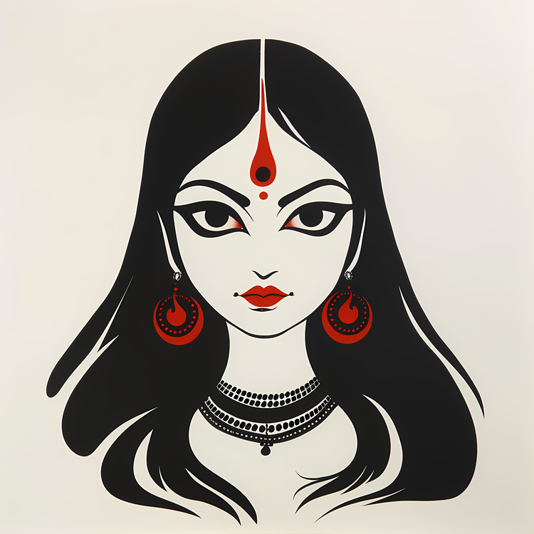 Hindu Goddess,Woman,Face