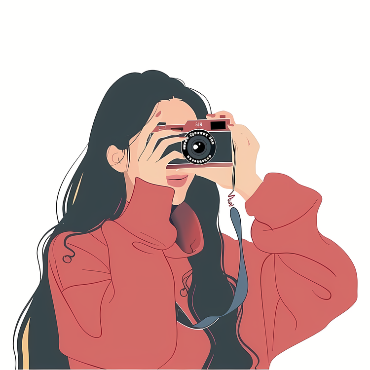 Photographer,Girl,Digital Camera