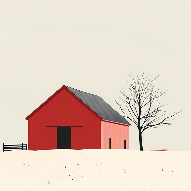 Farm Barn,Farmhouse,Red Barn