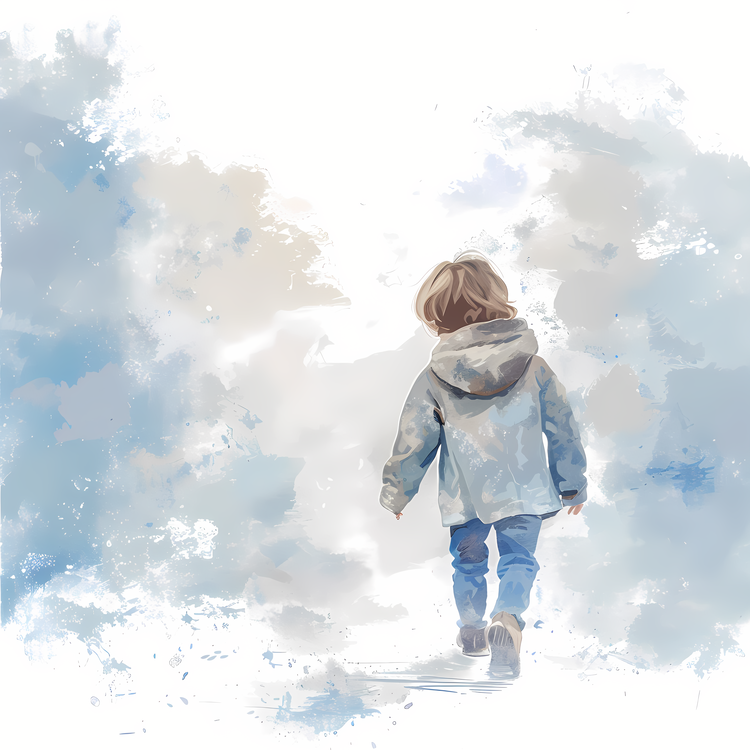 Little Boy,Boy,Watercolor
