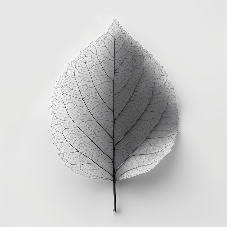 Abstract Leaf,Leaf,Grayscale