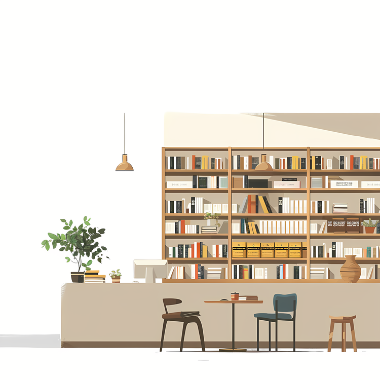 Bookstore,Book Shelves,Library
