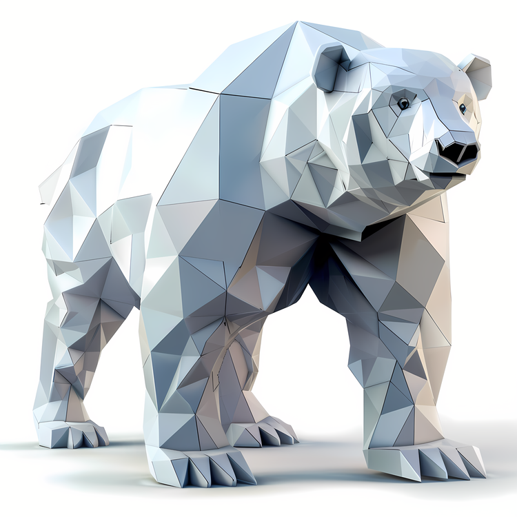 International Polar Bear Day,Polygonal Bear,White
