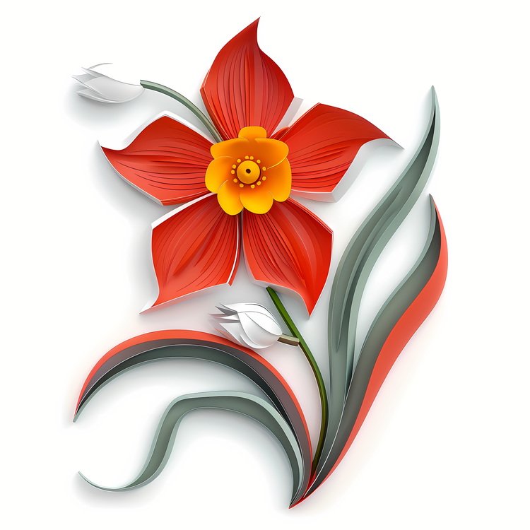 Daffodils,St Davids Day,Red Flower