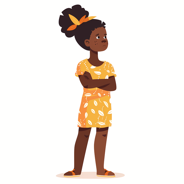 African Cartoon Girl,Human,Girl