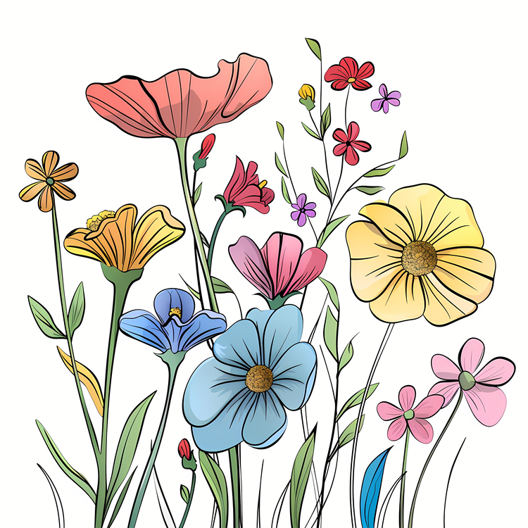 Spring Flowers,Floral,Colorful