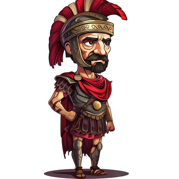 Ancient Rome Soldier,Roman Soldier,Cartoon