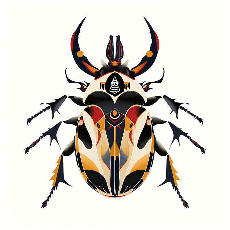 Tibetan Beetle,Beetle,Art Nouveau