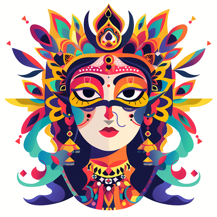 Hindu Goddess,Artwork,Abstract