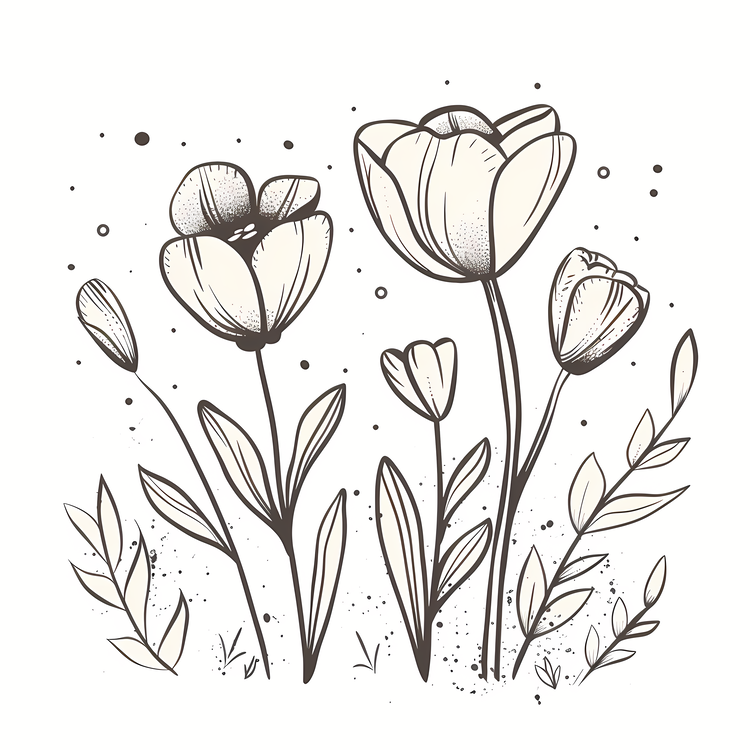 Spring Flowers,Tulips,Floral Bouquet