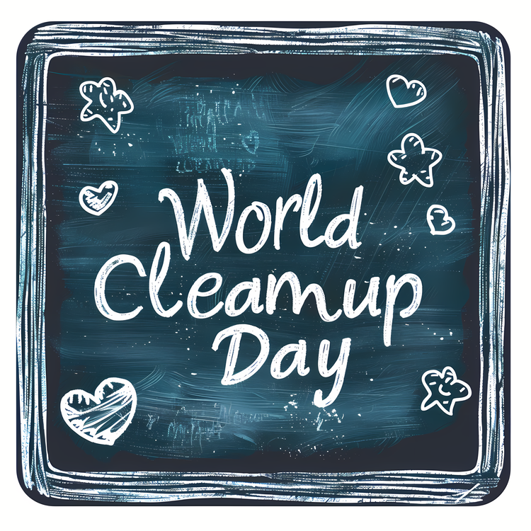 World Cleanup Day,Chalkboard,Drawing
