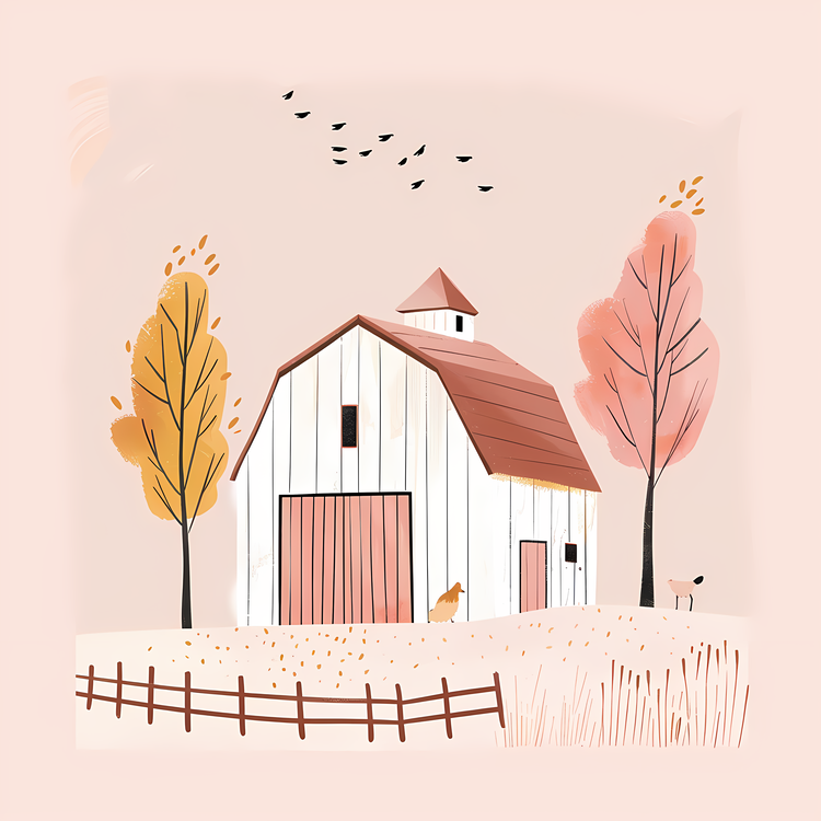 Farm Barn,Farm,Autumn