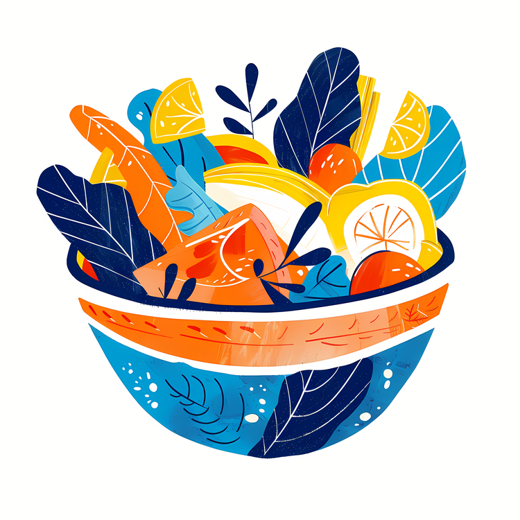 Salad Bowl,Bowl,Citrus Fruits
