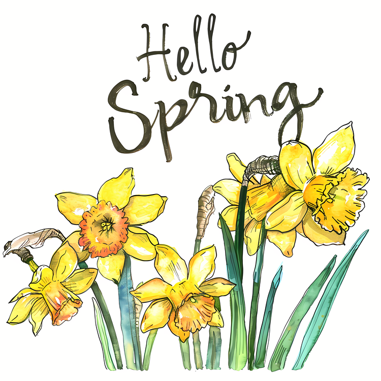 Hello Spring,Spring Flowers,Daffodils