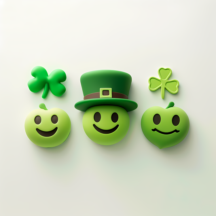 St Patricks Day Party,Happy St Patricks Day,Smiling Green Apples