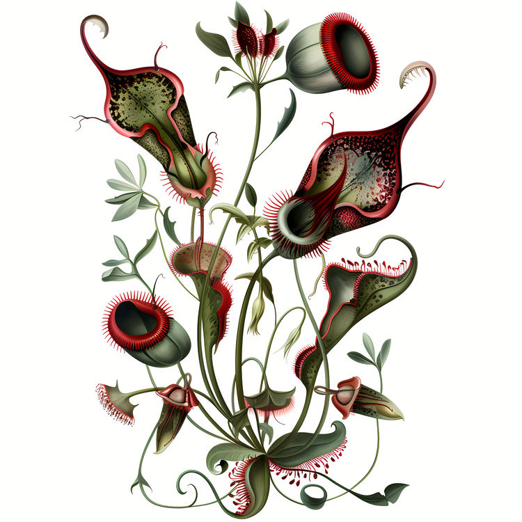 Carnivorous Plant,Venus Flytrap,Crimson Spider Plant