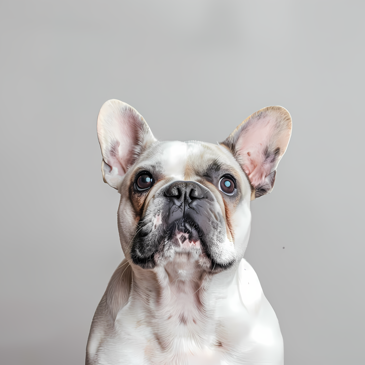 French Bulldog,White,Close Up