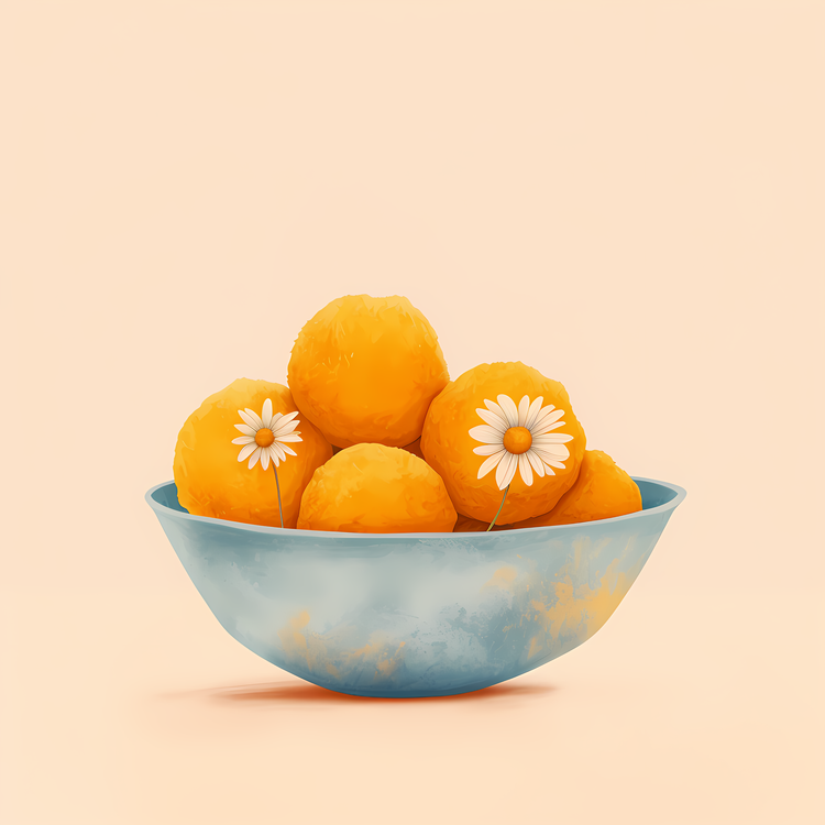 Laddu,Fruit Bowl,Orange