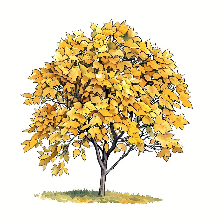 Yellow Maple Tree,Yellow,Fall