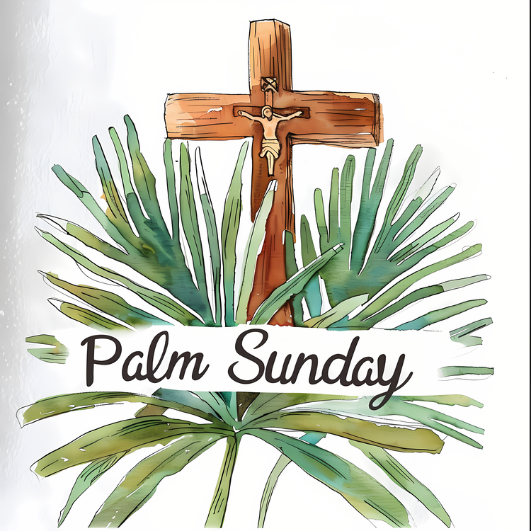 Palm Sunday,Easter,Watercolor Painting