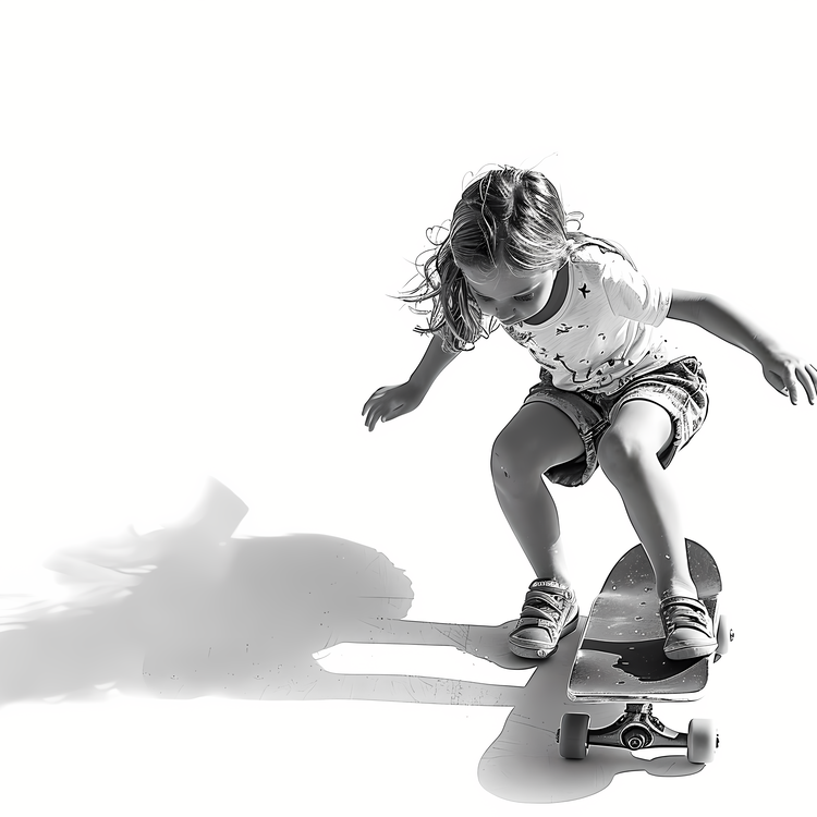 Child,Skateboard,Girl