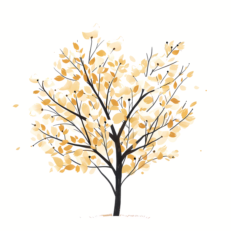 Spring Tree,Yellow Tree,Autumn Tree