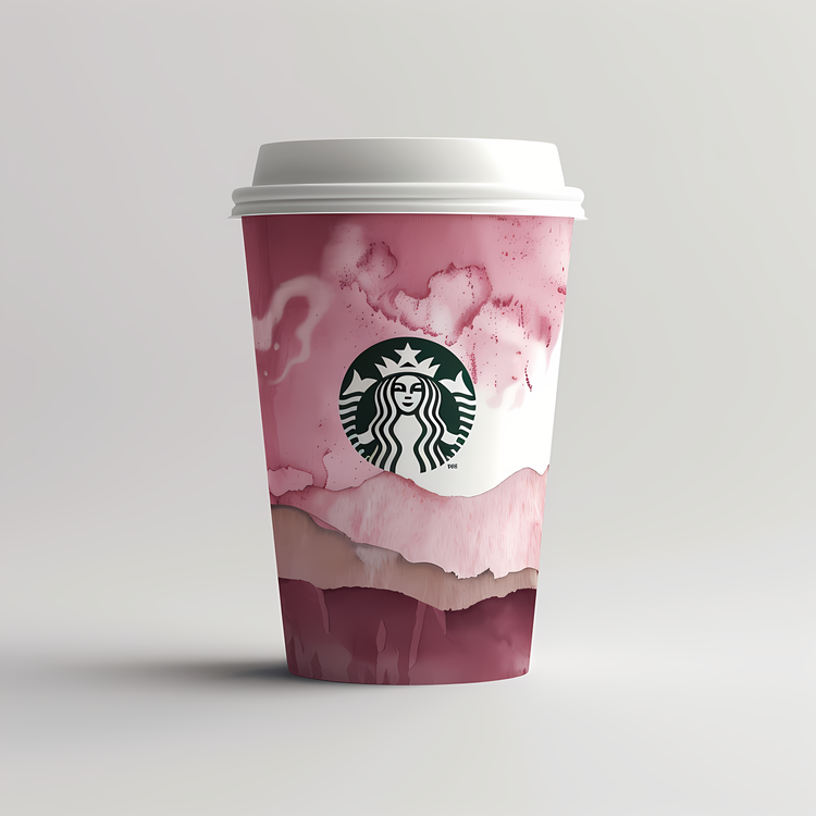 Starbucks Coffee Cup,Pink Marble Paper Cup,Starbucks