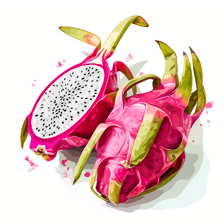 Dragon Fruit,Pink,Sliced Open