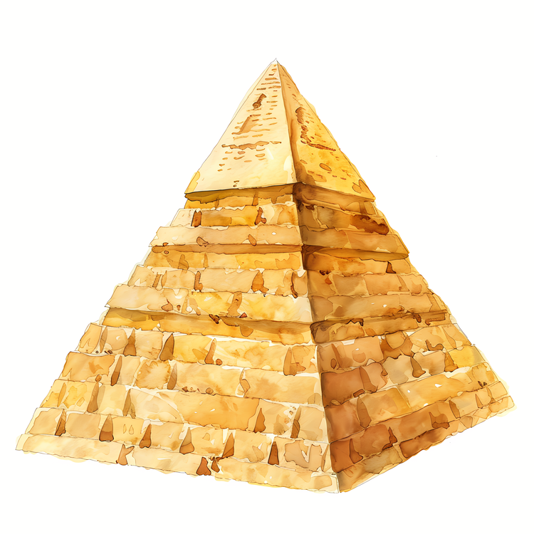 Egypt Pyramid,Pyramid,Watercolor
