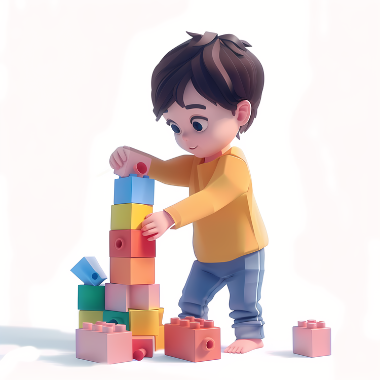 Toddler Playing With Building Blocks,Lego,Toy