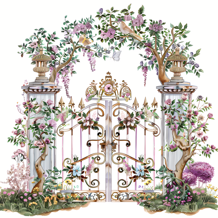 Spring Garden Gate,Romantic,Wedding Gate