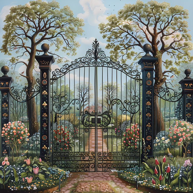 Spring Garden Gate,For The   Iron Gate,Garden