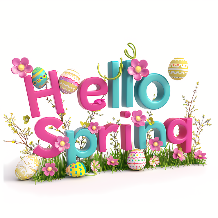 Hello Spring,Happy Easter,Spring Decorations