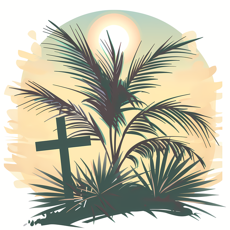 Palm Sunday,Christian Symbol,Cross