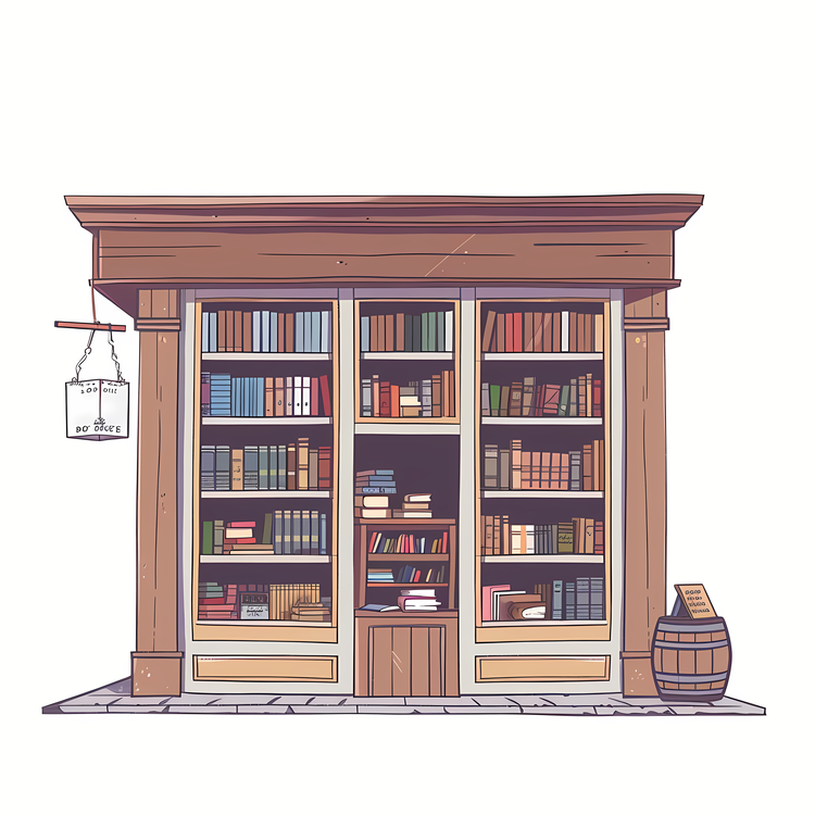 Bookstore,Book Store,Lamp In Window