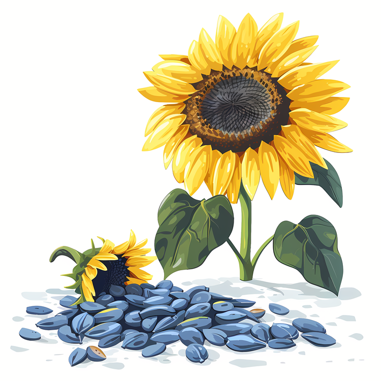 Sunflower And Seeds,Seeds,Sunflower