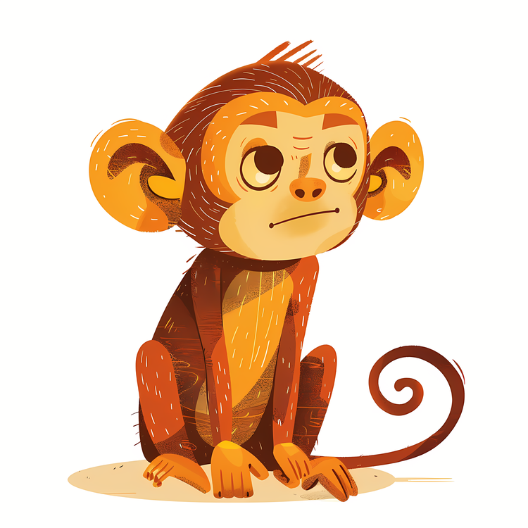 Monkey,Hand Drawn,Cartoon