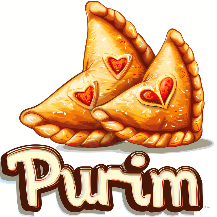 Purim,Pastry,Heart Shaped