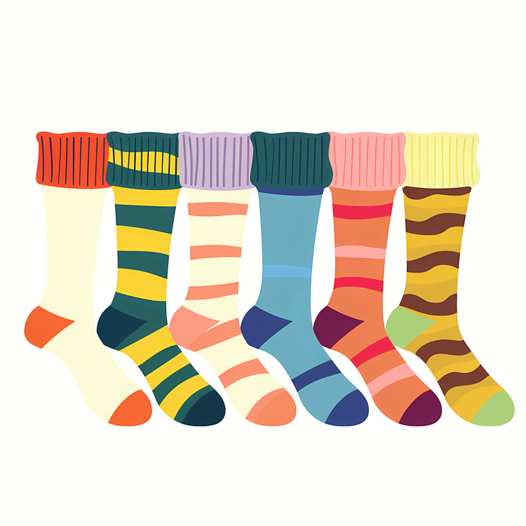 Lots Of Socks,Colorful Socks,Striped Socks