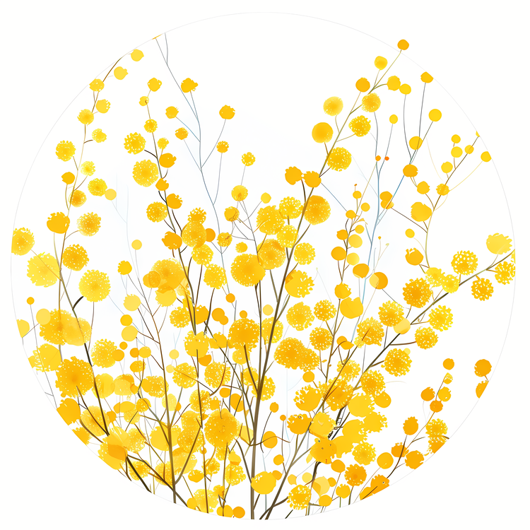 Mimosa Flowers,Yellow,Flowers
