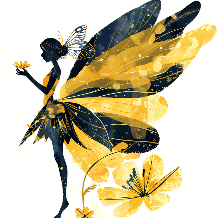 Flower Fairy,Yellow,Butterfly
