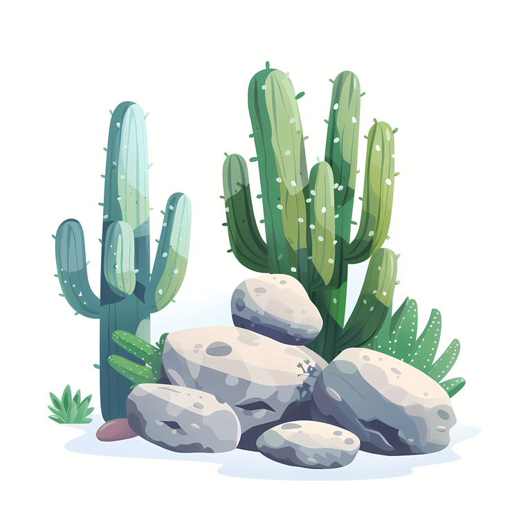 Mexican Cacti,Cactus,Rocky Ground