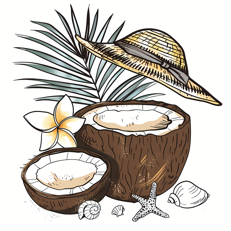 Coconut Summer,Coconut,Hat