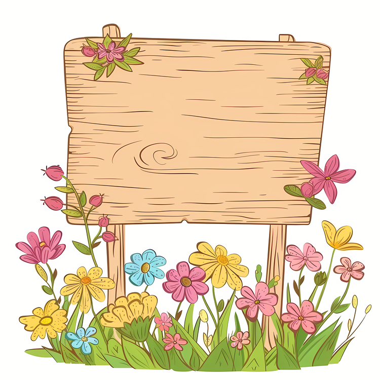 Spring Flowers,Sign Board,Nature