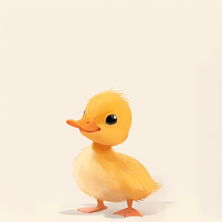 Cartoon Baby Duck,Fluffy,Cute