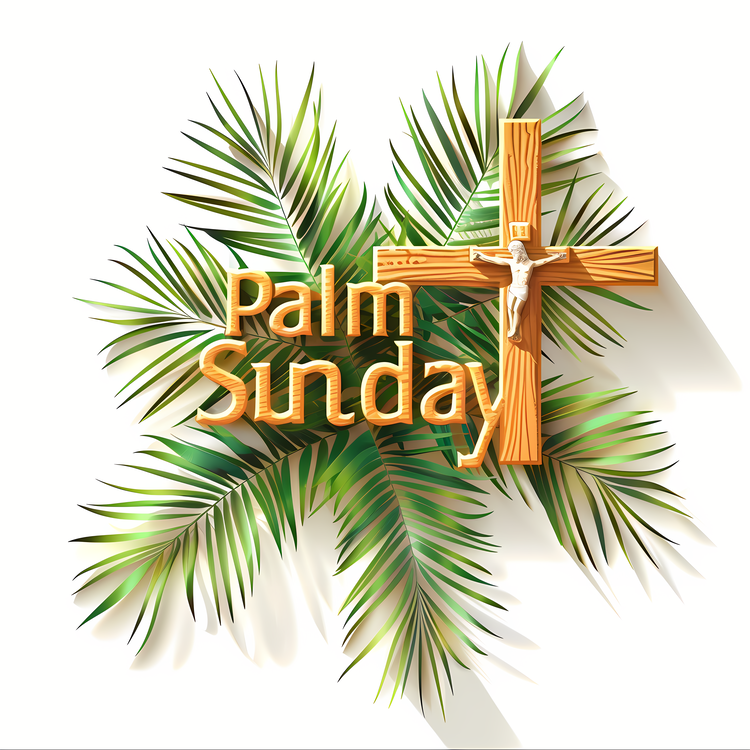 Palm Sunday,Palm Leaves,Jesus Cross