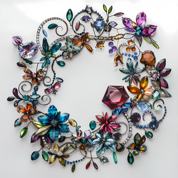 Wreath,Metallic Colors,Floral Arrangement