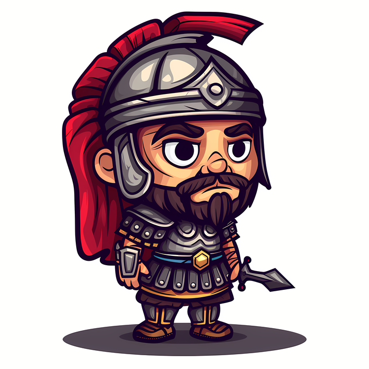 Ancient Rome Soldier,Cartoon,Vector